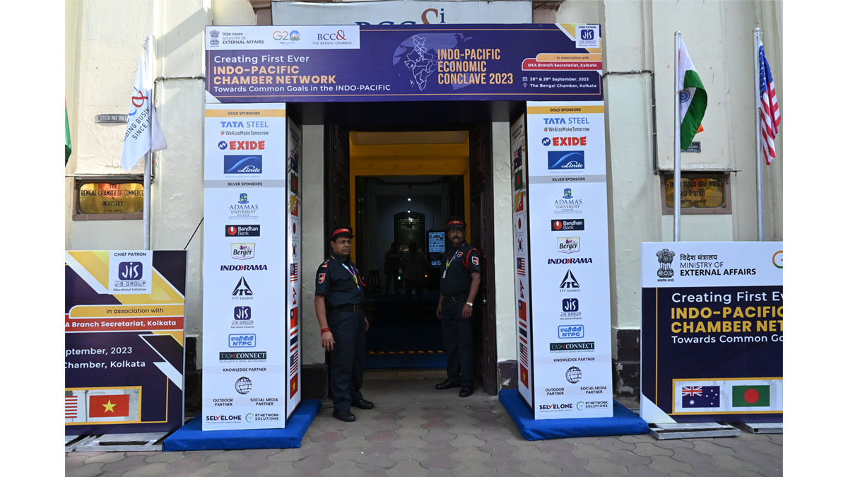 Branding at the venue during the conclave