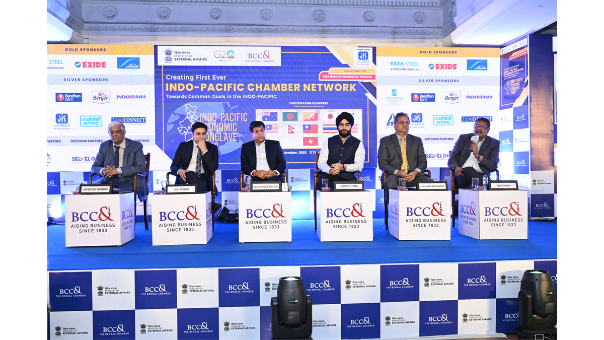 Glimpses from the Expert’s Roundtable Session on “India Leads- Three Pillars of Success (Agriculture, Manufacturing & Services)”conducted on Day 2 of the Indo-Pacific Economic Conclave on 29th September 2023.
