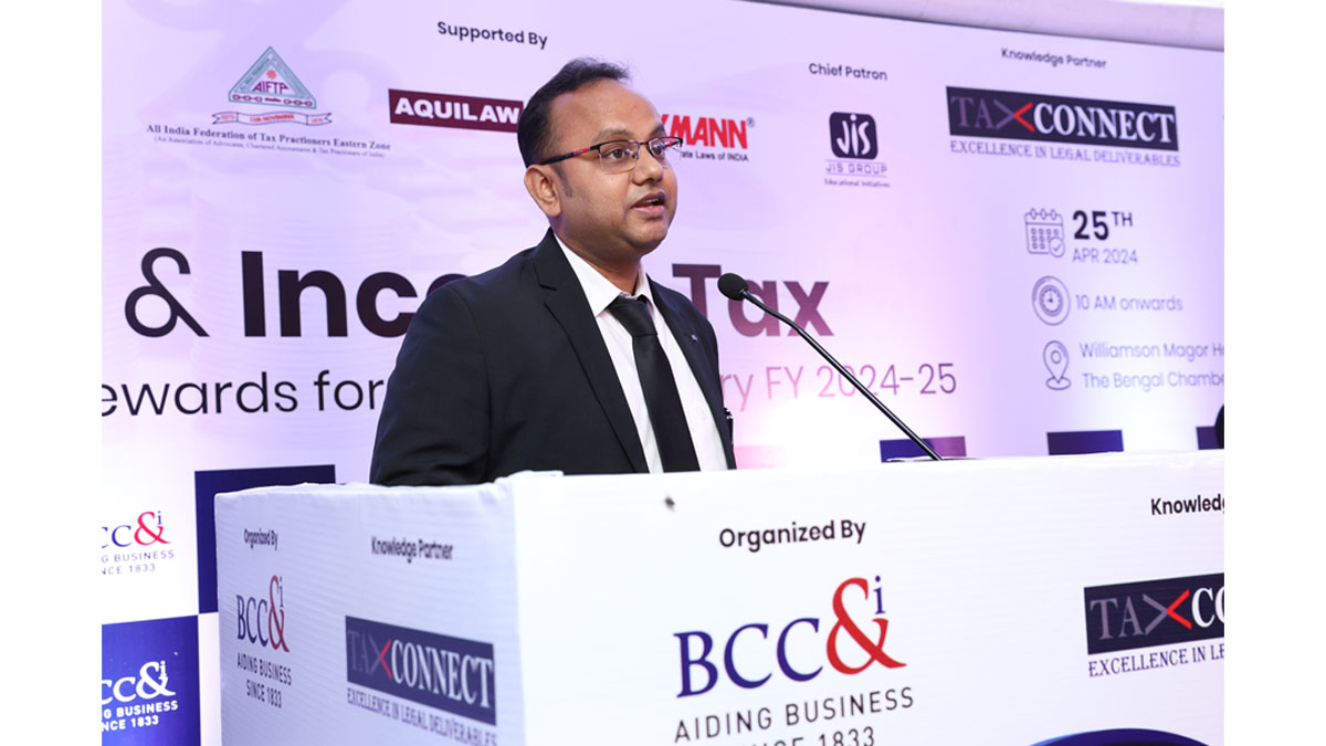 Mr. Vivek Jalan, Chairperson, National Fiscal Affairs & Taxation Committee, The Bengal Chamber of Commerce and Industry & Partner, Tax Connect Advisory Services LLP addressing the Technical Session I