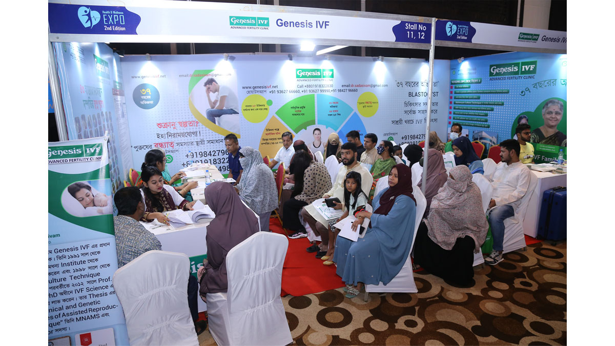 Exhibitor : Genesis IVF - Health Check-up in progress at the 2nd International Health & Wellness Expo in Chittagong