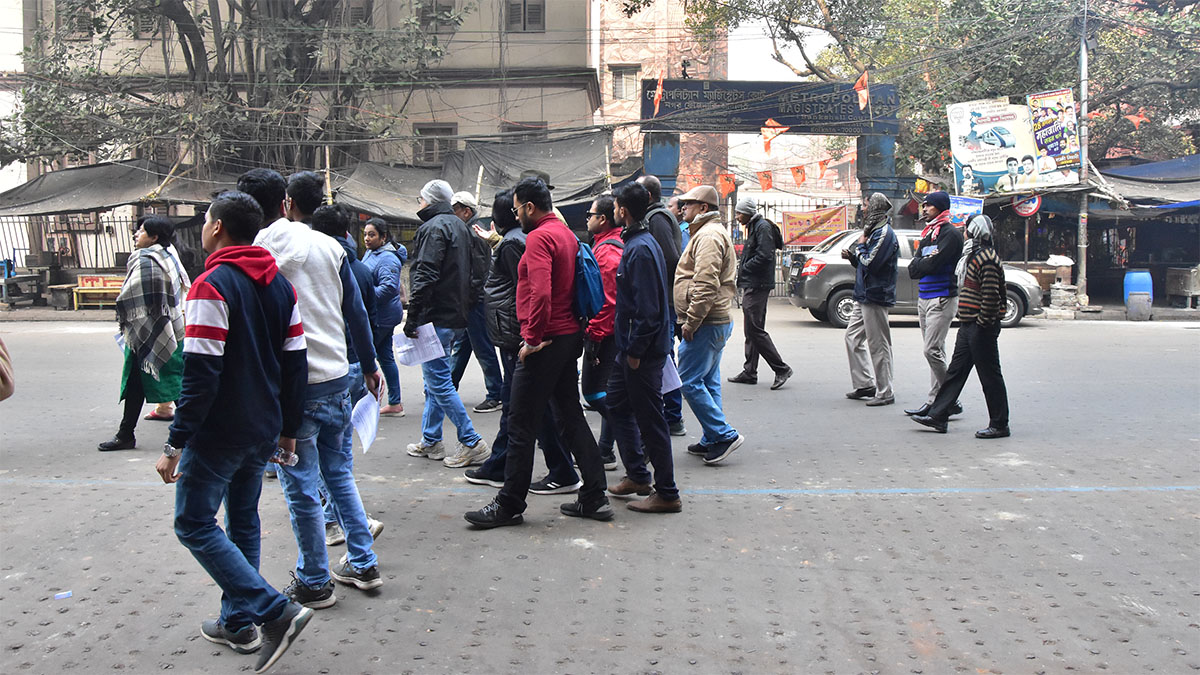 All the participants visiting Bankshalll Court during the 4th edition of BCC&I Heritage Walk titled Heritage Trail: Exploring Dalhousie and Mohun Bagan Club