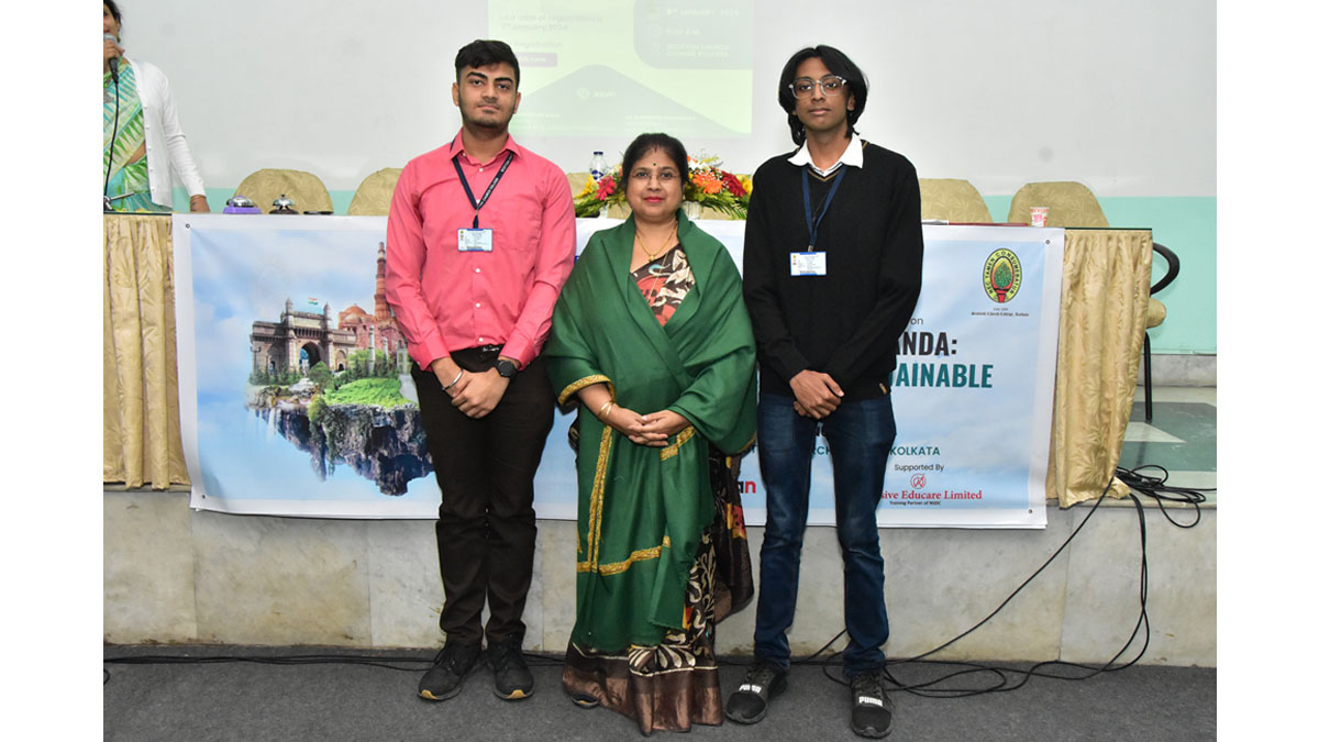 Students representation from various colleges at the Inter-College Meet and Debate on “Swami Vivekananda- A Herald for Sustainable Tourism on 9th January 2024 at Scottish Church College.