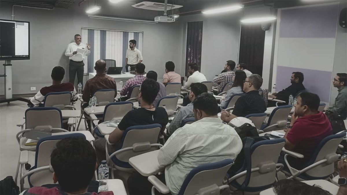 Mr. N K Ghosal, Member, IT Committee, The Bengal Chamber of Commerce and Industry; Mentor, WEBEL-BCC&I Tech Incubation Center and Director, NKG & Associates addressing the participants on the concluding day of the Course (9th March 2024).