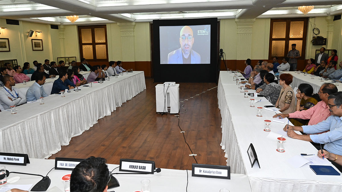 Dr. Daniel B. Schwab, President and Founder, STEM for Development addressing the audience