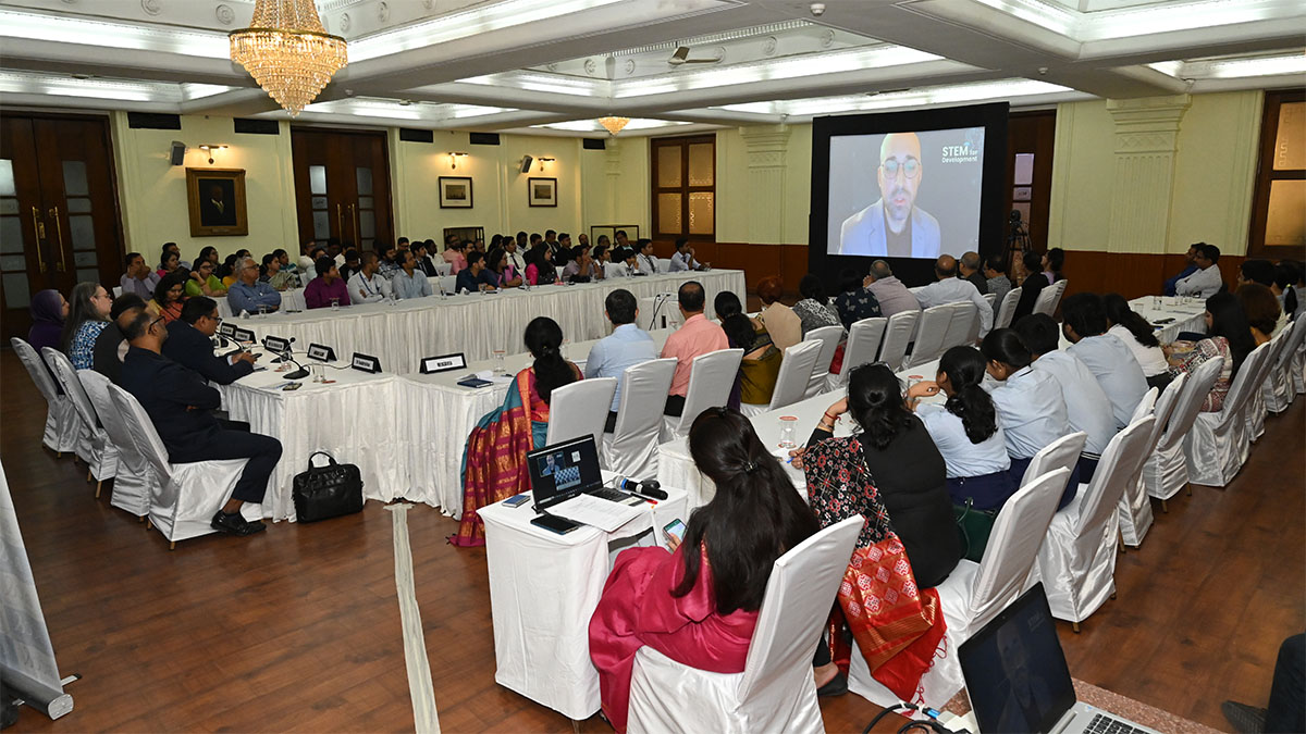 Dr. Daniel B. Schwab, President and Founder, STEM for Development addressing the audience