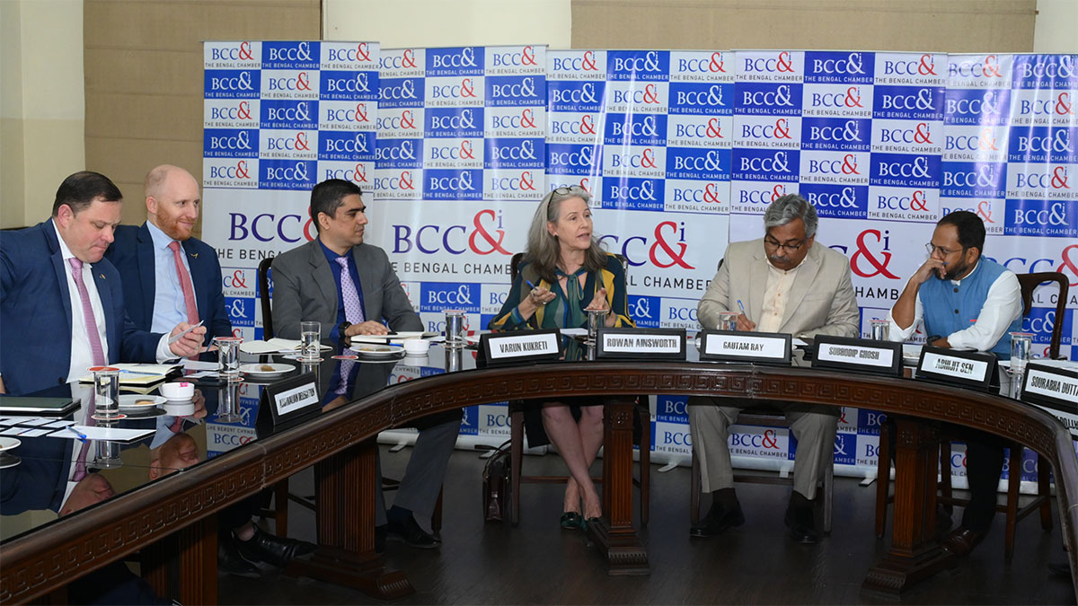 Glimpse of Ms. Rowan Ainsworth, Consul General, Consulate of Australia addressing the gathering