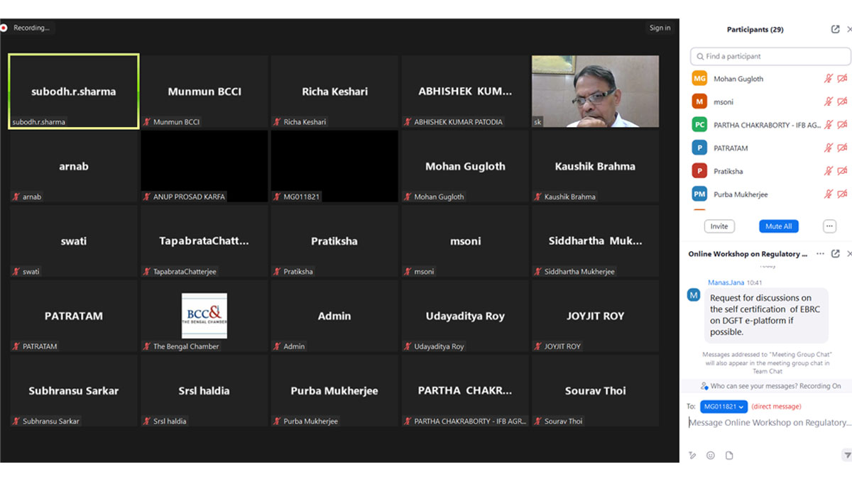 Faculty, Mr. Sudhakar Kasture, Director of Helpline Impex Pvt. Ltd. and EXIM Institute taking the participants through the session.