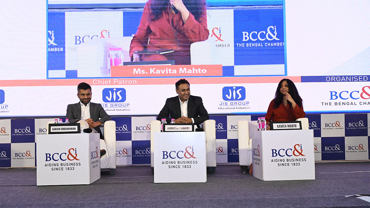 The second Panel discussion was on Established Brands. From left Mr. Sairam Subramanian, General Manager -Hindustan Unilever Limited; Mr. Debaditya Chaudhuri, Founder and Managing Director Chowman, Oudh 1590 & Chapter 2. The session being moderated by Ms. Kavita Mahto, Business Head, Tata Steel Aashiyana (right)