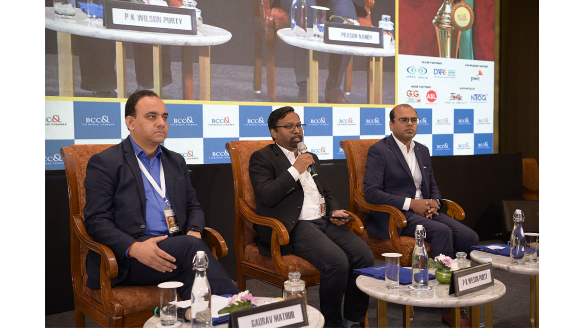 (L-R) Mr. Gaurav Mathur, CEO, Filix Consulting Pvt Ltd; Mr. P K Wilson Purty, Chief Marketing, Tata Steel Ltd; Mr. Prasun Nandy, Partner, PwC