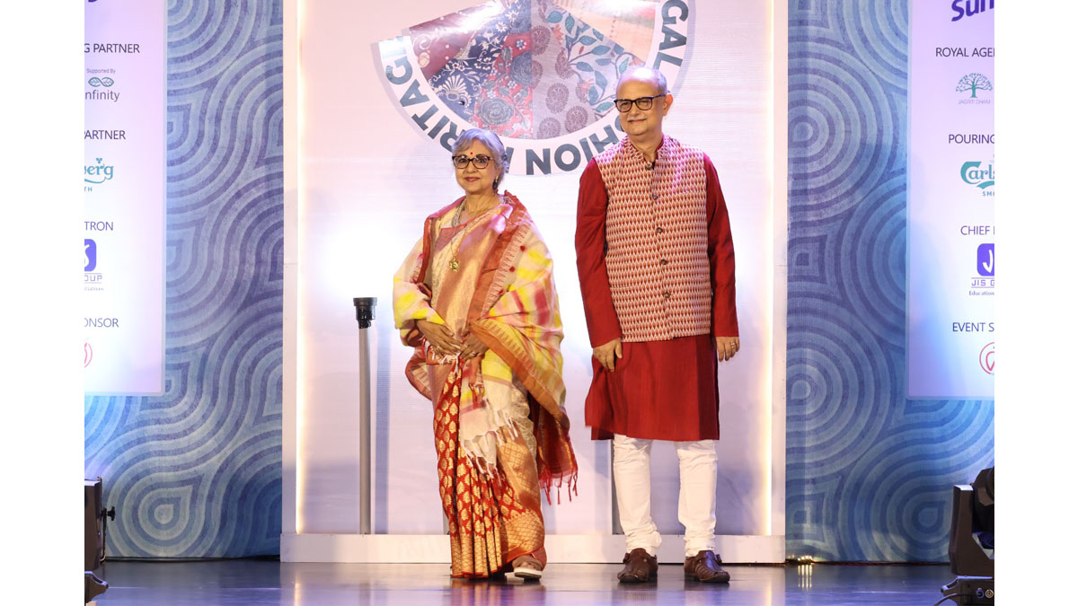 Mr Subir Chakraborty, Immediate Past President of The Bengal Chamber and Managing Director and Chief Executive Officer of Exide Industries Limited, and his wife Dr. Nupur Mukherjee walked at the Defile de mode – a specially curated Runway walk on the occasion of BCC&I’s Annual Night 2023