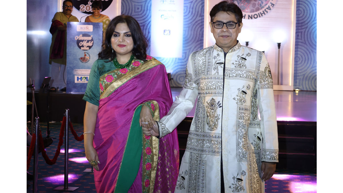 Mr. Vipul Chaturvedi, General Manager – East of Hindustan Unilever Ltd. and his wife Mrs. Mudita Chaturvedi walked at the Defile de mode – a specially curated Runway walk on the occasion of BCC&I’s Annual Night 2023.