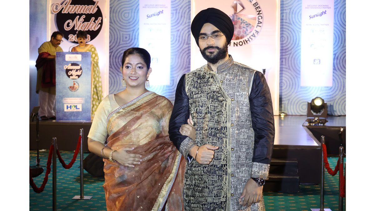 Mr. Simarpreet Singh, Director, JIS Group, and his wife Mrs. Akanksha Singh walked at the Defile de mode – a specially curated Runway walk on the occasion of BCC&I’s Annual Night 2023.