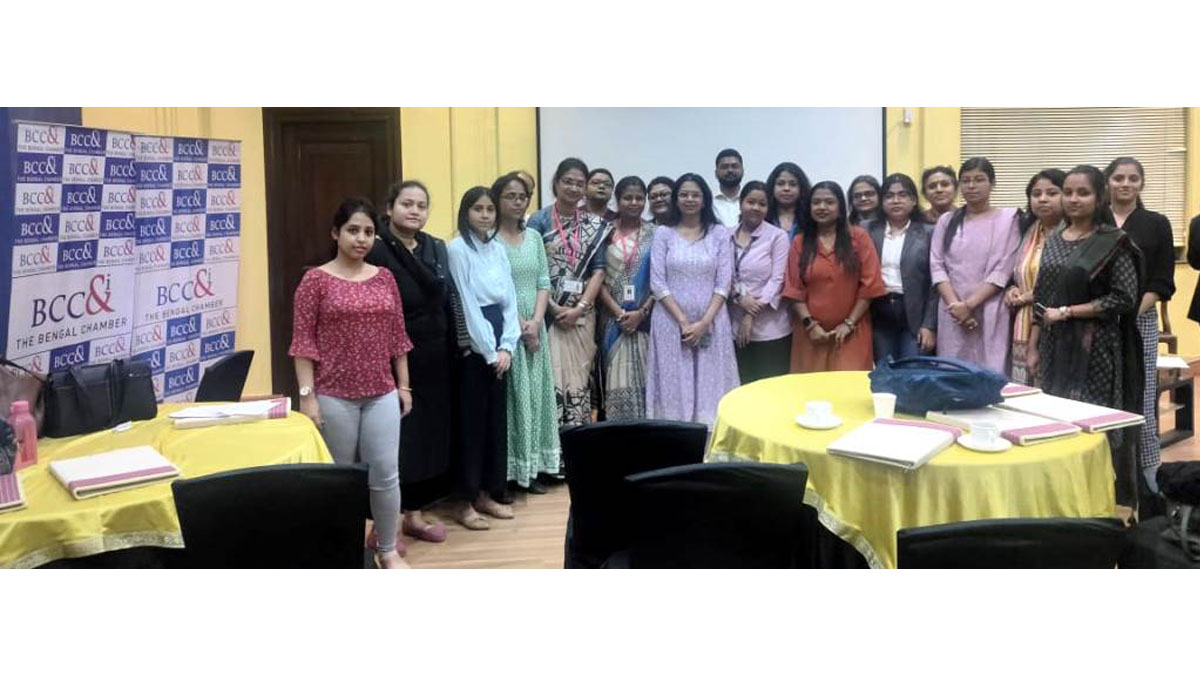 The participants with the trainer Advocate Shivangi Prasad, Legal Consultant & Author, Trainer & External Member, Founder, The Legal Swan,  POSH at Work & Respekt, Cisgender Heterosexual Ally and The Bengal Chamber Secretariat. 
