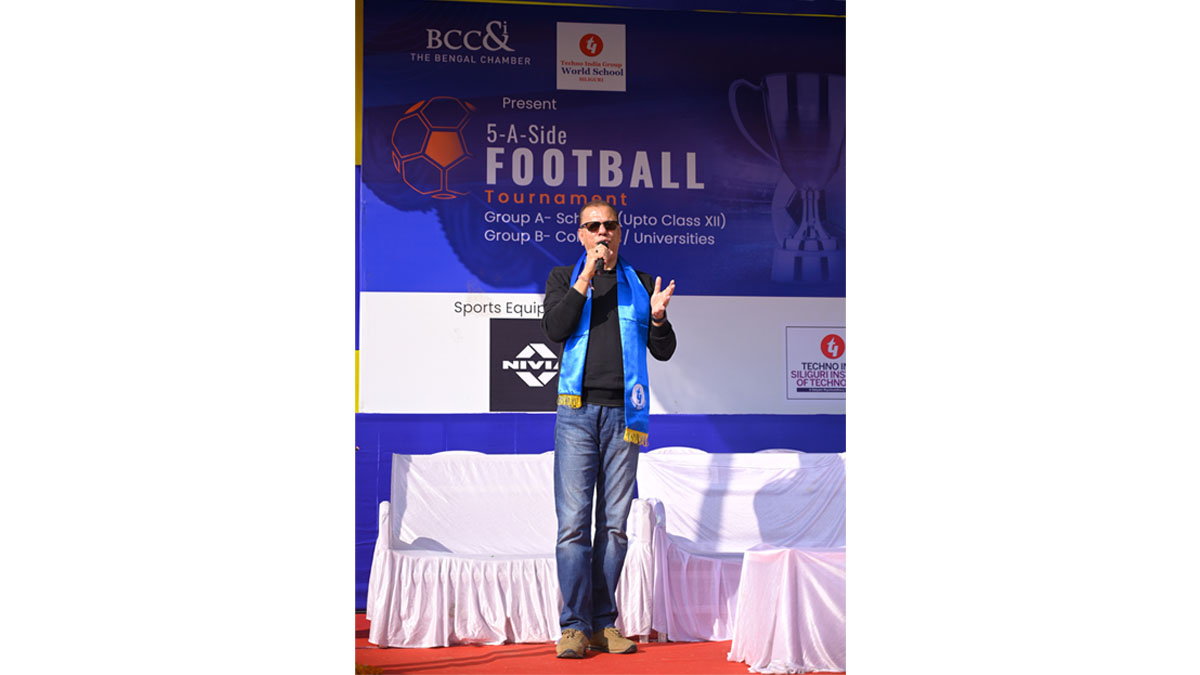 Mr. Bhaskar Roy, Vice President Techno India Group during the inaugural speech