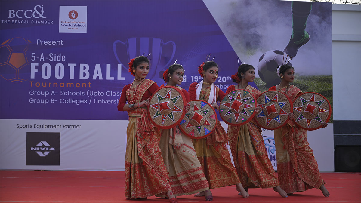 A cultural dance performed by the students 