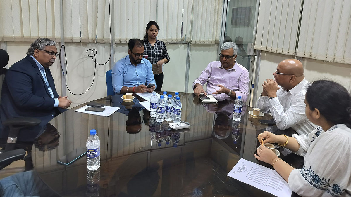 Mr. Gautam Ray, President, BCC&I and President-Corporate, RPSG Group discussing the action plan to scale up activities of Webel-BCC&I Tech Incubation Centre with the Mentors of the incubation centre. 