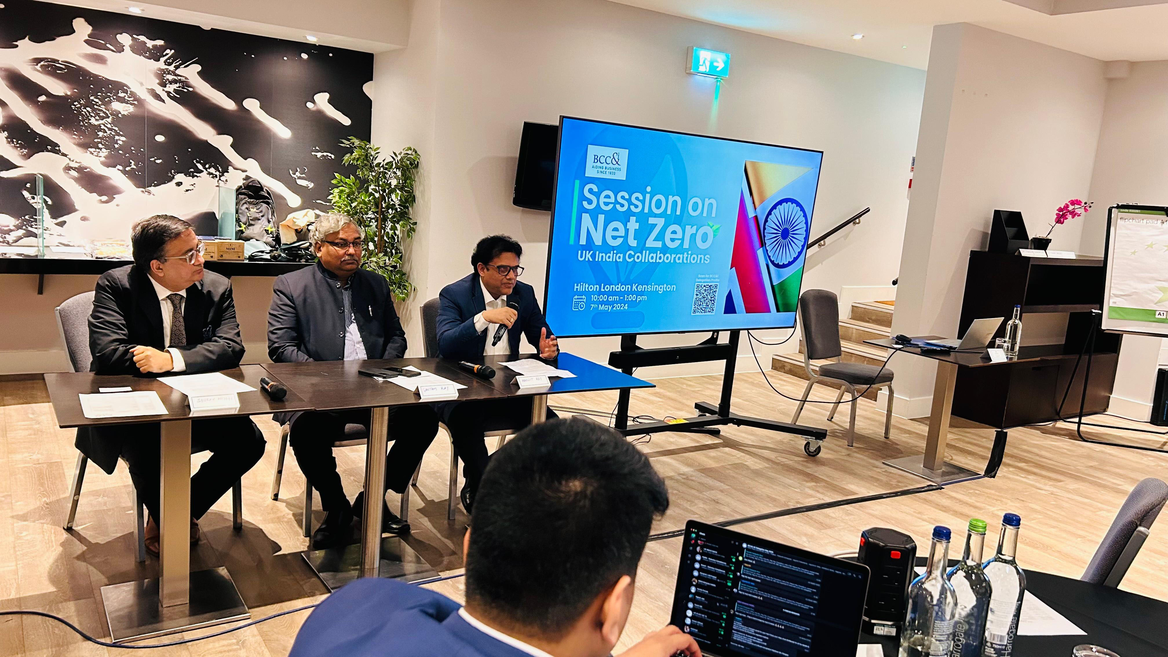 Opening Session by Mr. Sourav Niyogi, Trustee, Bengal Heritage Foundation and Senior Partner, IBM, Mr. Gautam Ray, President, BCC&I and President- Corporate, RPSG, Mr. Abhijit Roy, MD and CEO Berger Paints India Ltd. and Senior Vice President, BCC&I (Left to Right)