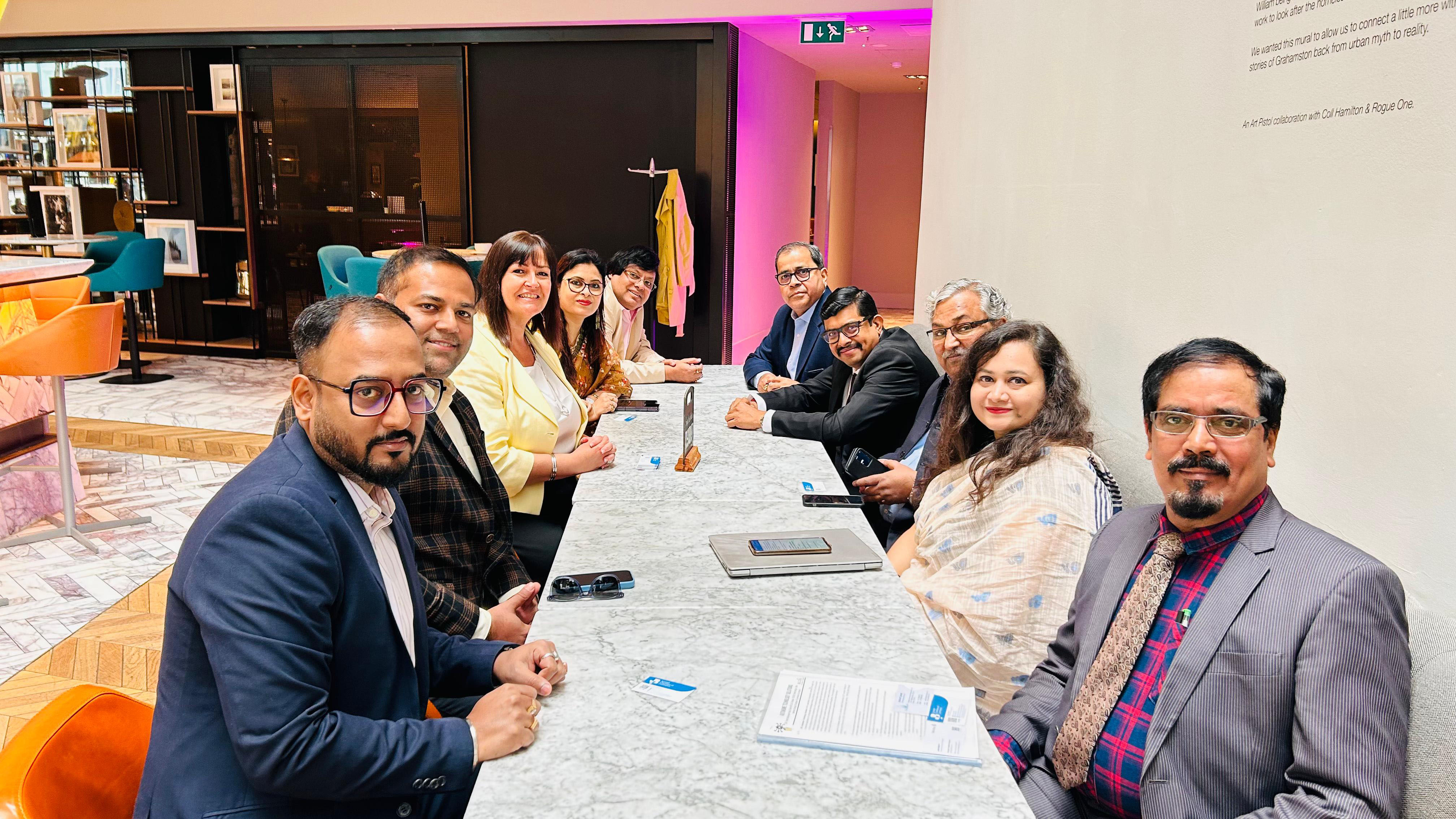 The Delegation met Ms. Seona Shand, International Trade Director, Scottish Chambers of Commerce in Glasgow for discussing possibilities of business collaborations