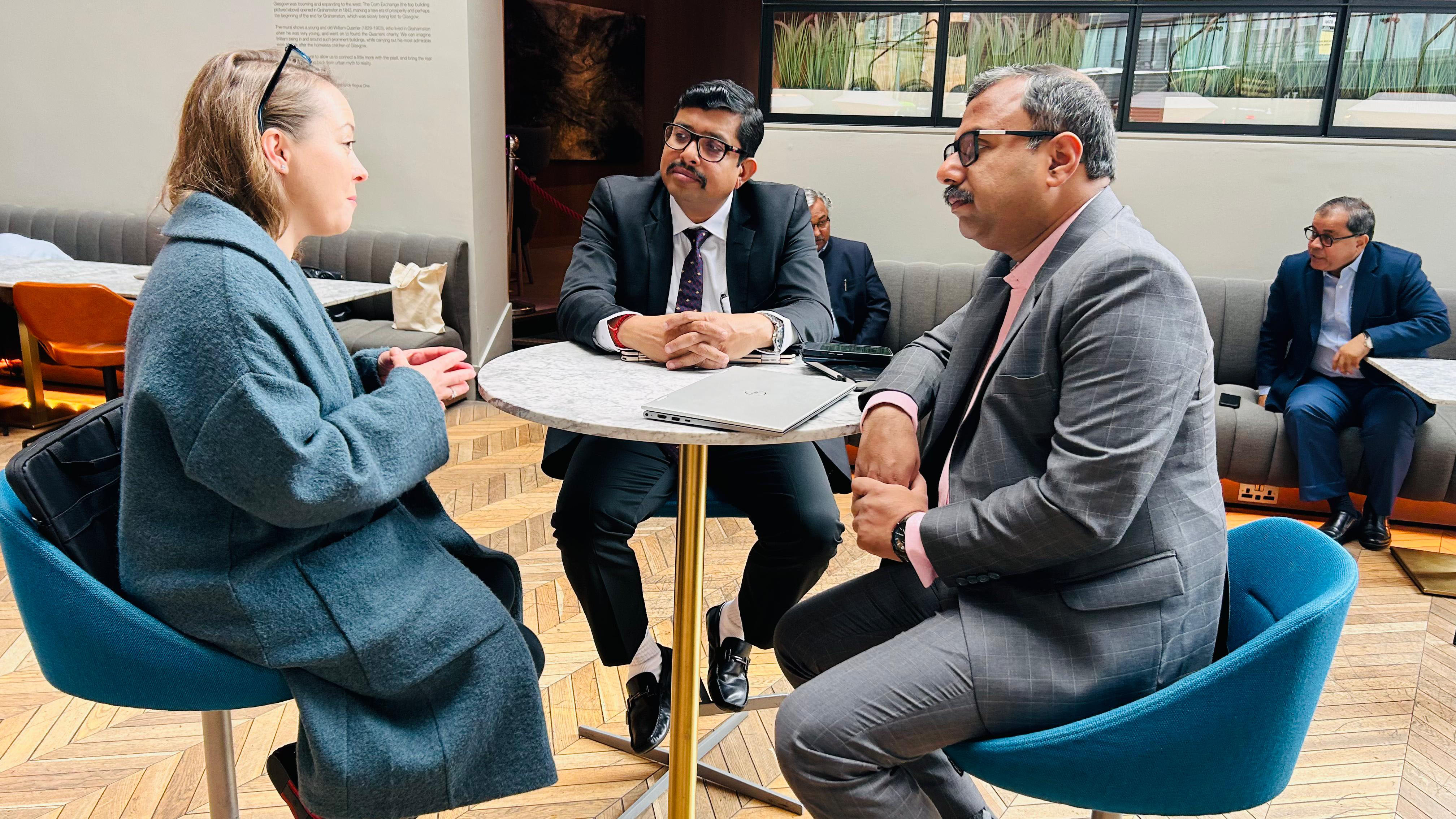 B2B Meetings of The Bengal Chamber Delegation in progress in Glasgow with the business fraternity in Radisson Blu, Glasgow, Scotland